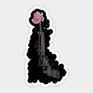 guns n flower Sticker